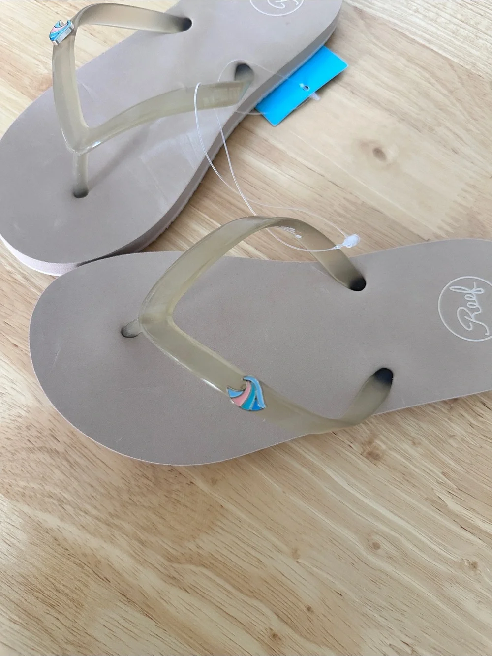 Kids Reef Flip Flops with charm on strap